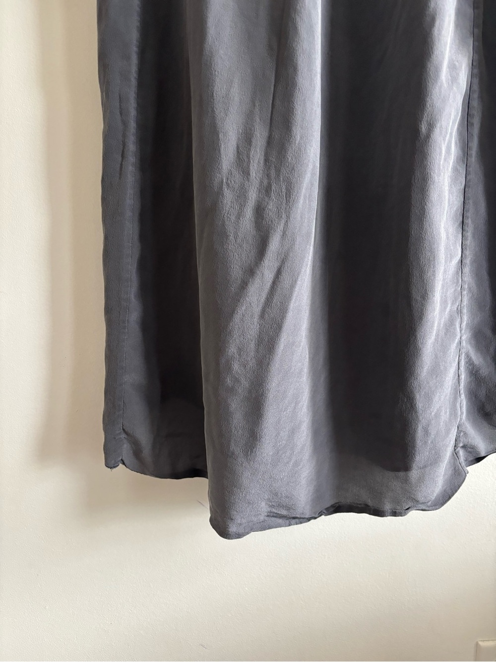 Aritzia Wilfred Bisous Silk Charcoal Midi Slip Dress - Picture 6 of 10